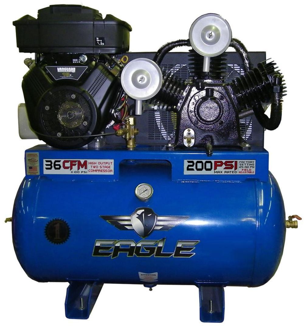 Eagle Compressor 55 Gallon Stationary Gas Air Compressor - 18G55TRKE