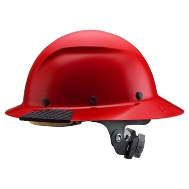 Lift Safety Hard Hat DAX Red Fiber Resin Full Brim