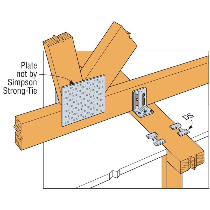 Simpson Strong-Tie DTC 18 Ga Galvanized Steel Roof Truss Clip - 100/Pack, large image number 1