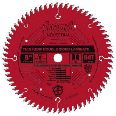 Freud 8in Thin Kerf Double Sided Laminate/Melamine Blade with Perma-SHIELD Coating, large image number 0