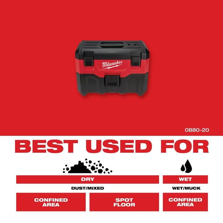Milwaukee M18 Vacuum Wet/Dry (Bare Tool), large image number 9