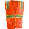 Occunomix Surveyor Safety Vest Orange High Visibility Classic Mesh XL, small image number 1