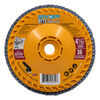 Spyder 4.5 Inch Ceramic Abrasive Flap Disk, 36 Grit, 5/8 Inch-11 Arbor Type 27, small image number 1