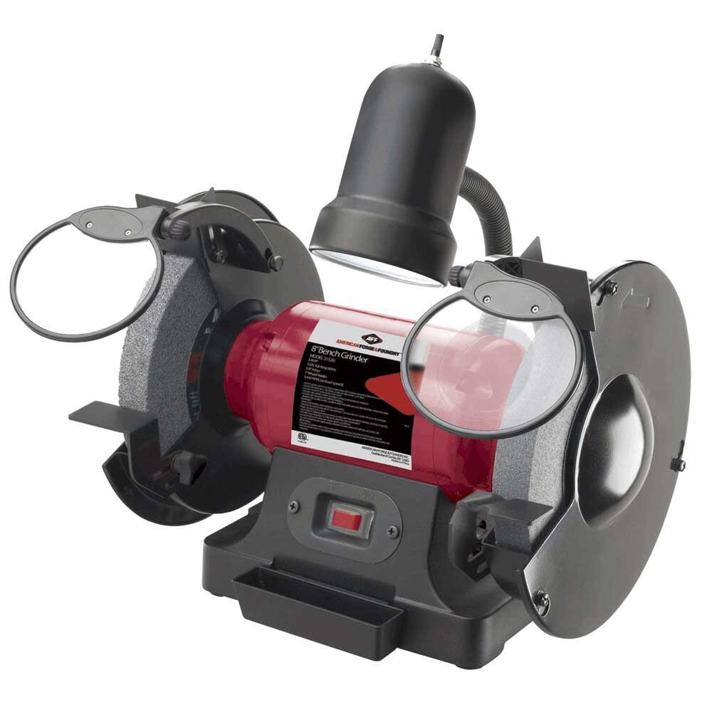 American Forge 8in Bench Grinder 120V 4.8 Amp 3/4 HP – 31520