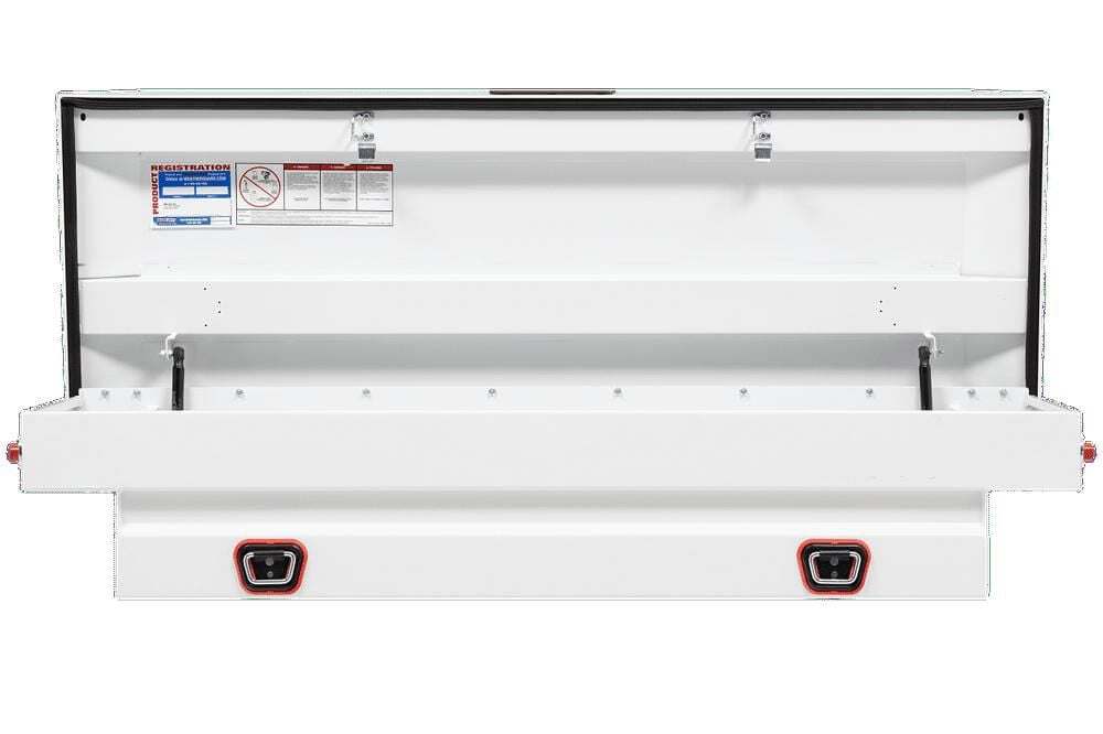 Weather Guard Saddle Truck Tool Box Steel Compact White, large image number 2