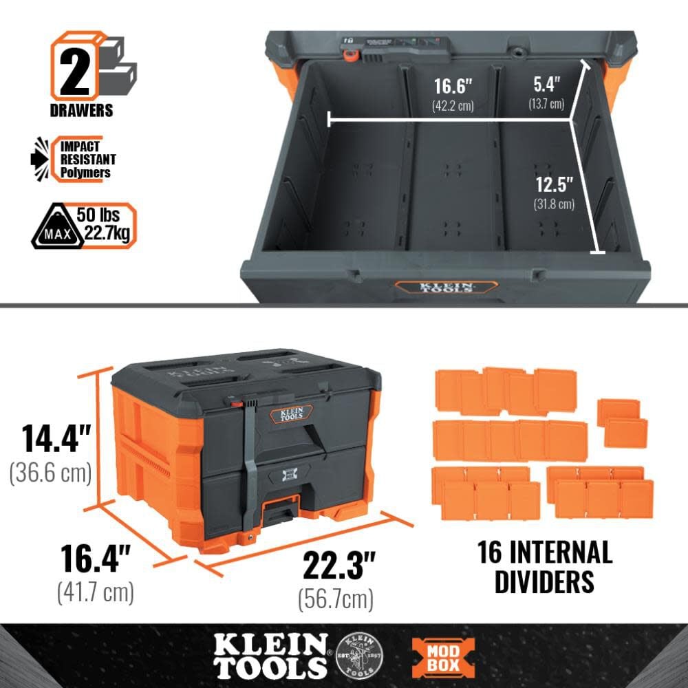 ２台おまとめ Klein Tools MODbox Two Drawer Toolbox 54822MB - Acme Tools