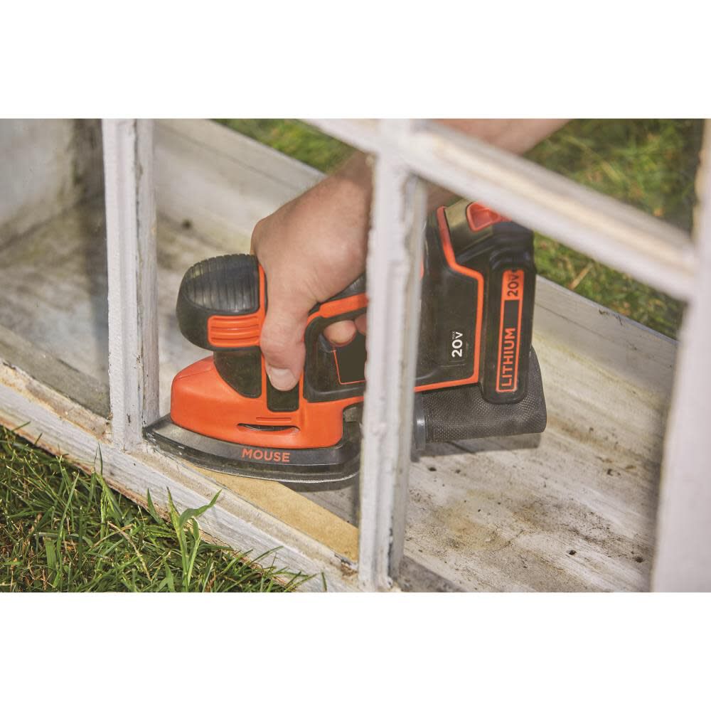 Cordless black and decker sander top