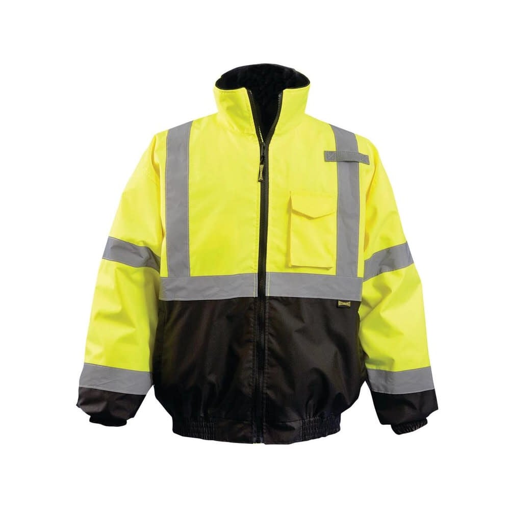 Occunomix Hi-Vis Yellow Value Black Bottom 2-in-1 Bomber Jacket XL, large image number 1