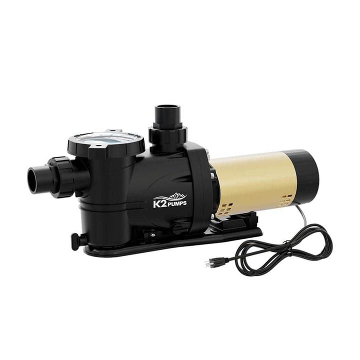 K2 Pumps 1 HP 2 Speed 115V Pool Pump with Cord & Plug, large image number 6