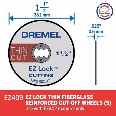Dremel 1-1/2 In. EZ Lock Thin Reinforced Cut-Off Wheel, large image number 1