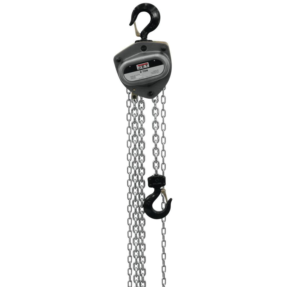 JET L100-200WO-30 2 Ton Hand Chain Hoist 30 Ft. Lift with Overload Protection - JT9-206130