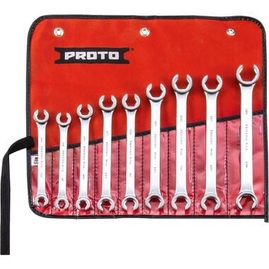 Proto Double End Flare Nut Wrench Set 6 Point 9pc