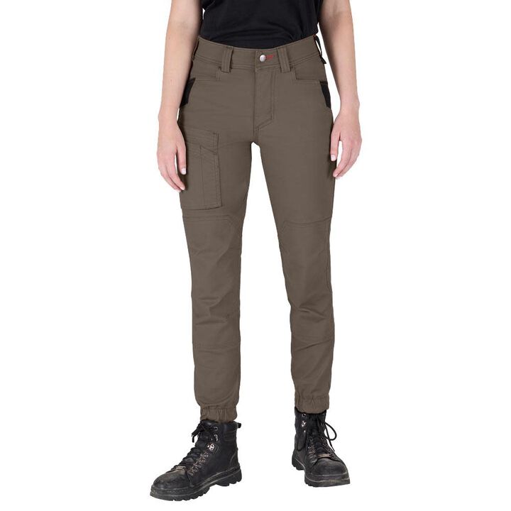 Milwaukee Womens GRIDIRON Double Knee Jogger Pants, Brown 4