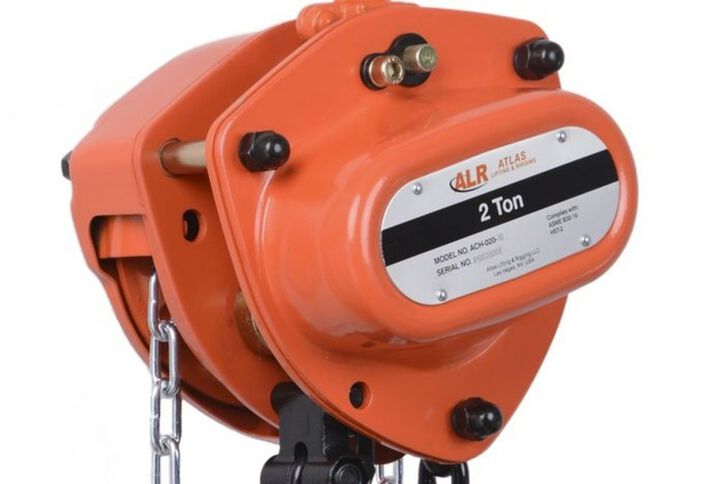 Atlas Lifting and Rigging ACH 2 Ton Chain Hoist 20 Ft. Lift with Overload Protection, large image number 1