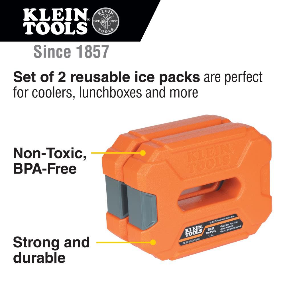 Klein Tools Promotional Reusable Cooler Ice Packs 2 Pack, large image number 2