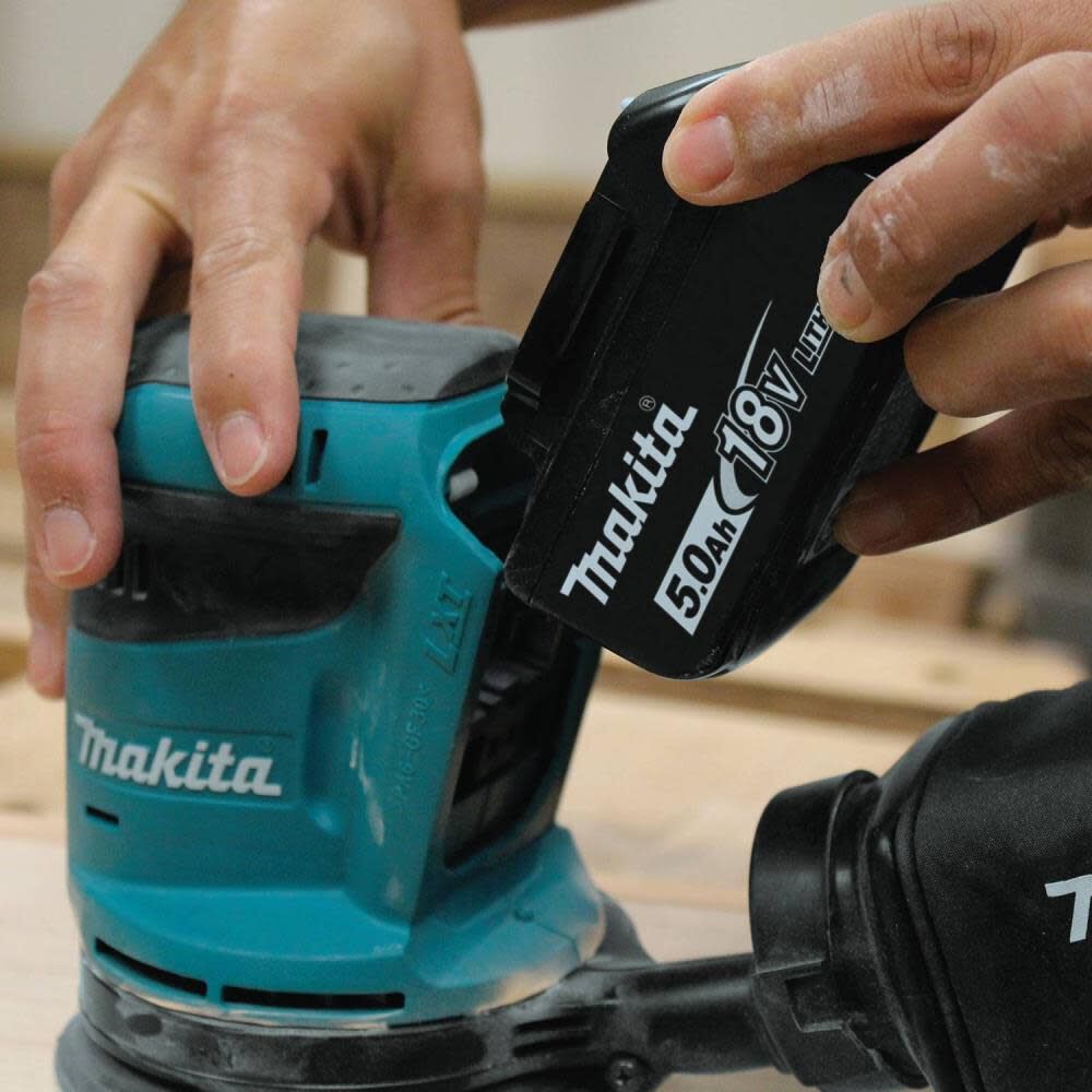 Makita 18 Volt LXT Lithium Ion Cordless 5 in. Random Orbit Sander