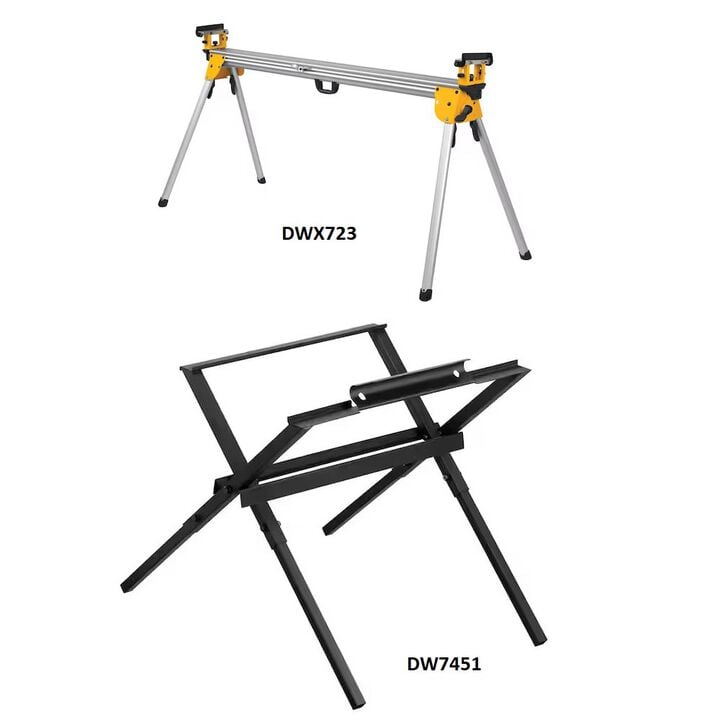 DEWALT Table Saw Stand & Heavy Duty Miter Saw Stand Bundle, large image number 1