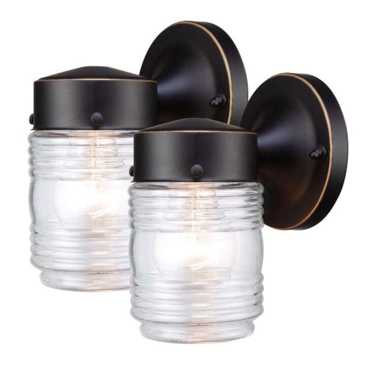 Globe Electric Landis Wall Sconce 60W 1 Light Oil Rubbed Bronze