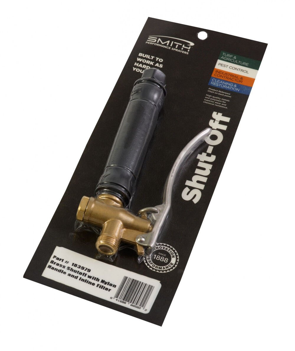 Smith Performance Sprayers Professional Brass Shut-Off with Nylon Handle & Inline Filter – 183979