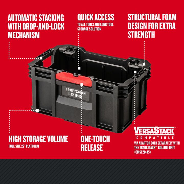 CRAFTSMAN TRADESTACK Tool Storage Crate, large image number 9