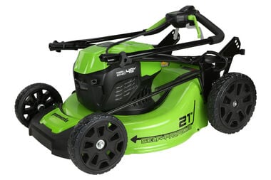 Greenworks 48V 21in Cordless Self Propelled Lawn Mower Kit with 5Ah Battery 2pk & Charger, large image number 6