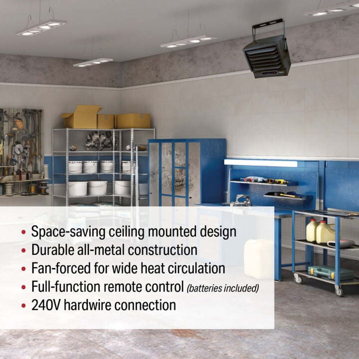VisionAir 20.5 In. 10000W 9478 Btu 2000 Sq-Ft. Ceiling Mount Heater, large image number 3