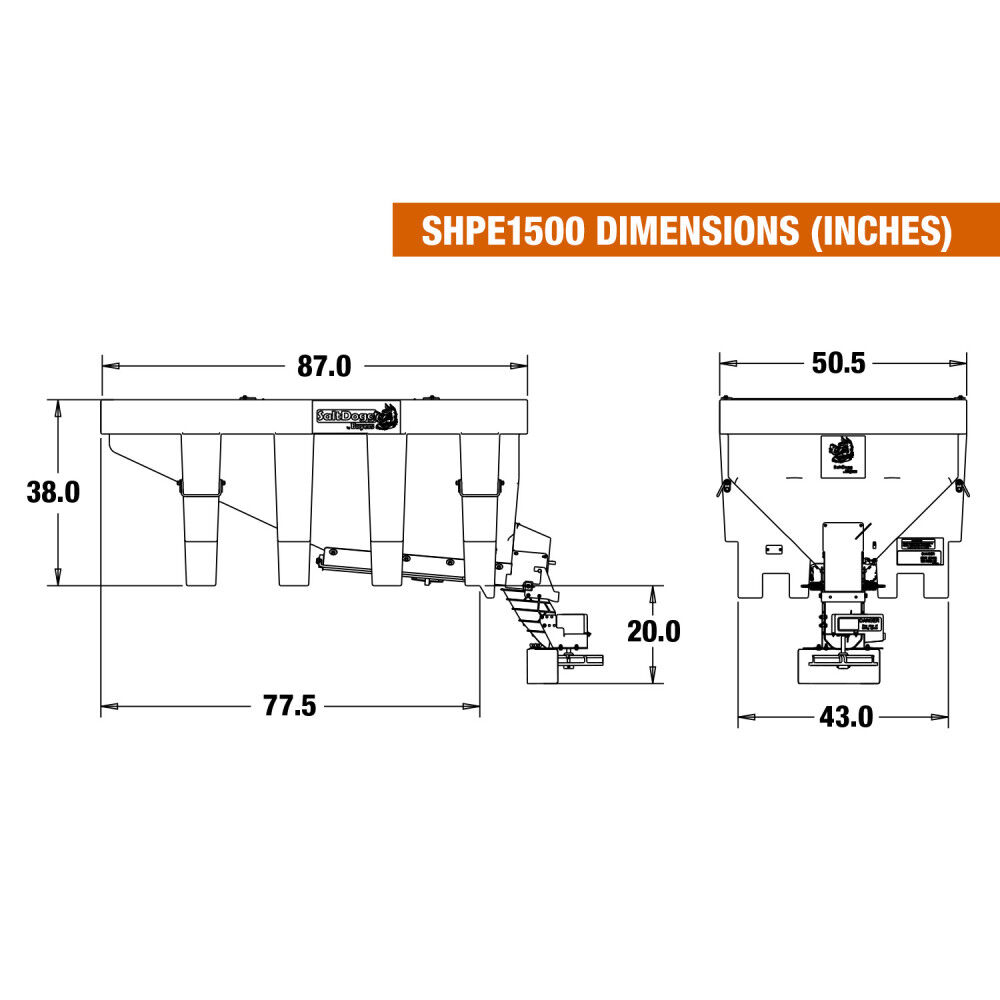 Buyers Products Company SaltDogg 1.5 Cubic Yard Electric Poly Hopper