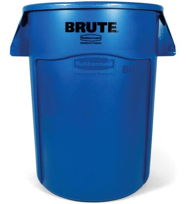 Rubbermaid 44 Gallon BRUTE Heavy Duty Blue Vented Container