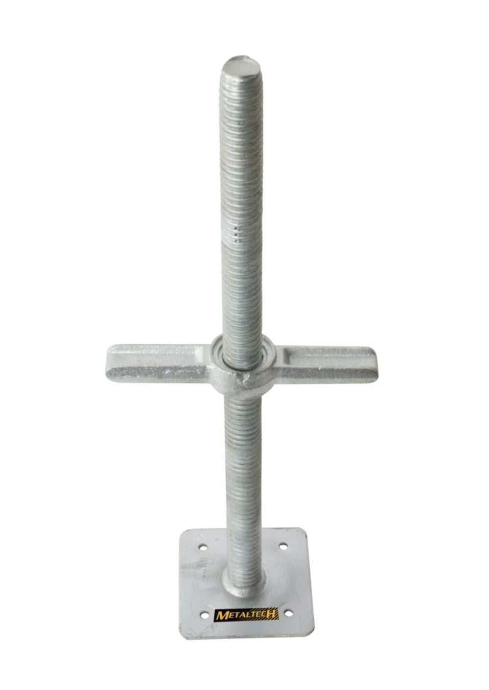 Metaltech 24-in Galvanized Leveling Jack with Plate (Solid) – M-MBSJP24