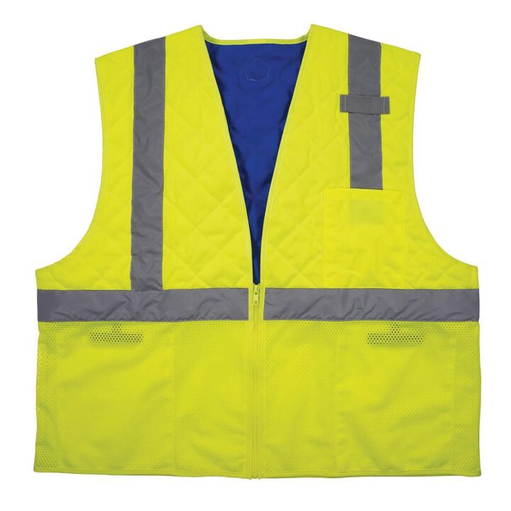 Ergodyne Chill Its 6668 Hi Vis Safety Cooling Vest Type R Class 2 Lime Small