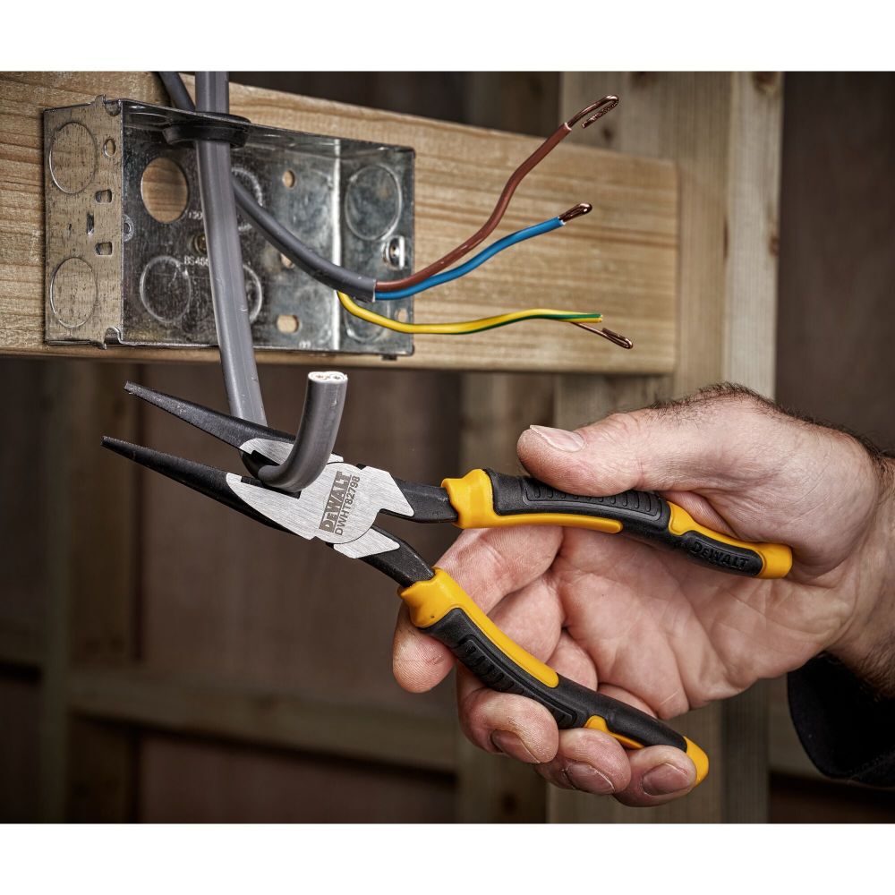 DEWALT 8 Inch Laser Hardened Long Nose Pliers, large image number 3