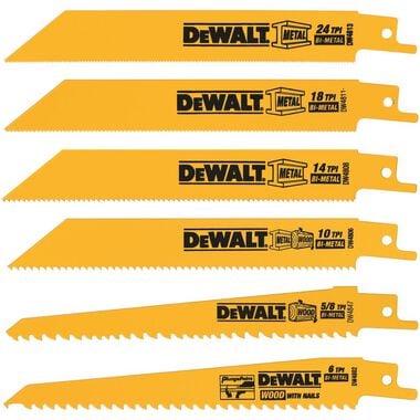 DEWALT 6-pc Reciprocating Blade Set