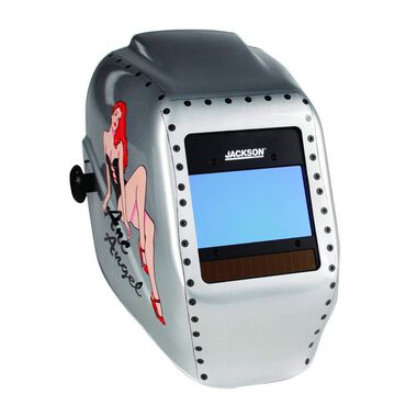 Jackson Safety HLX-100 Insight Variable ADF Welding Helmet, Battery Powered, Shade 9-13, Arc Angel Graphic