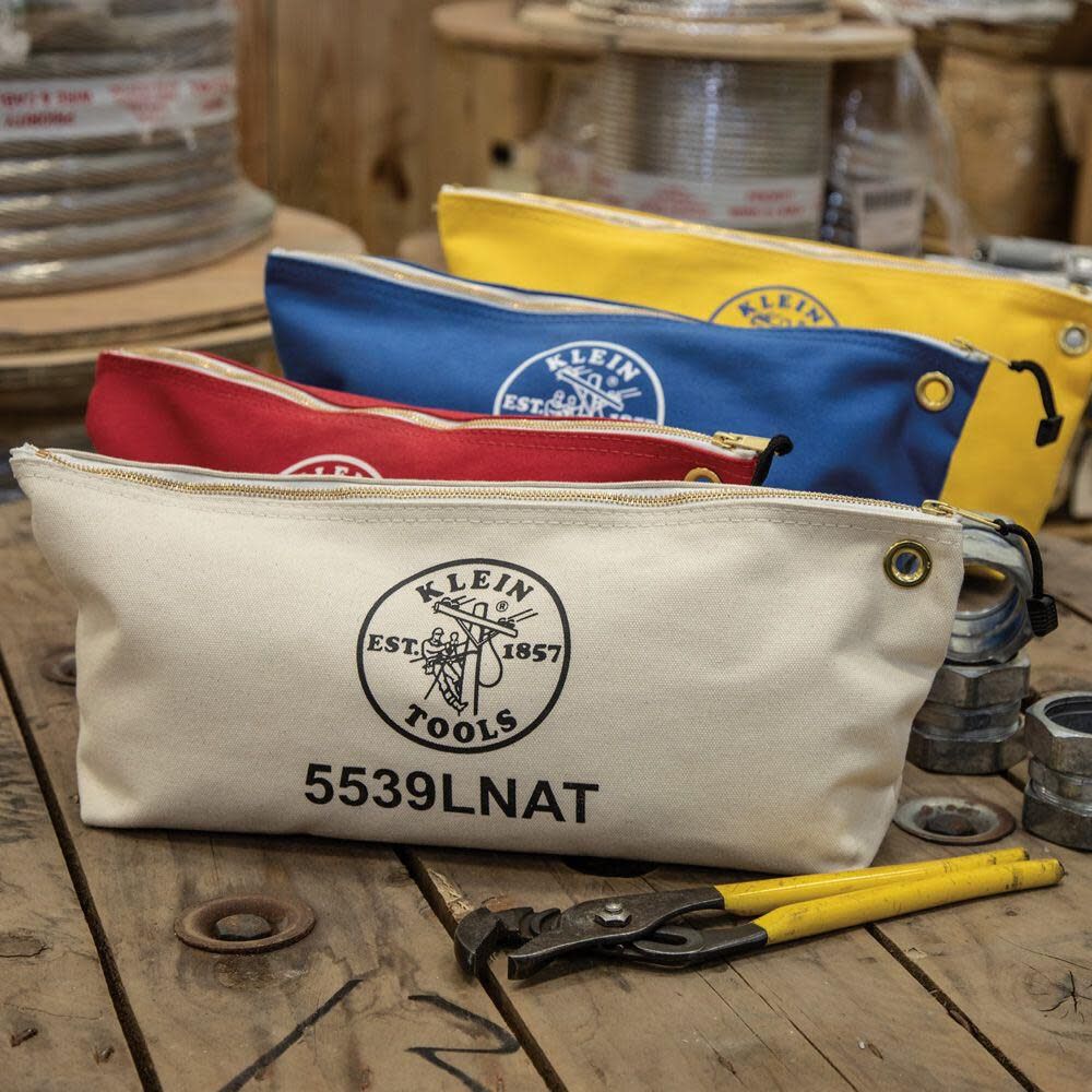 Klein Tools Zipper Canvas Tool Bag Natural 5539LNAT Acme Tools