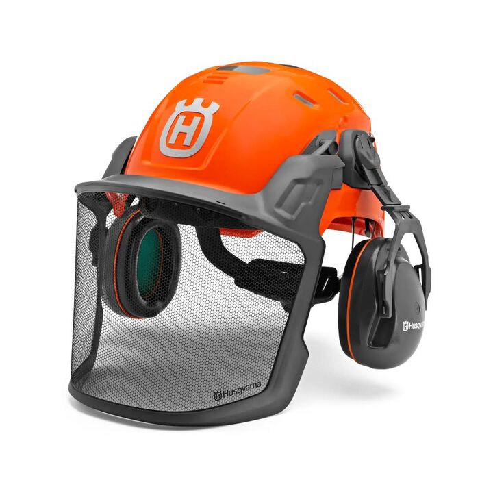 Husqvarna Technical Forest Helmet with Ear Protection, Orange