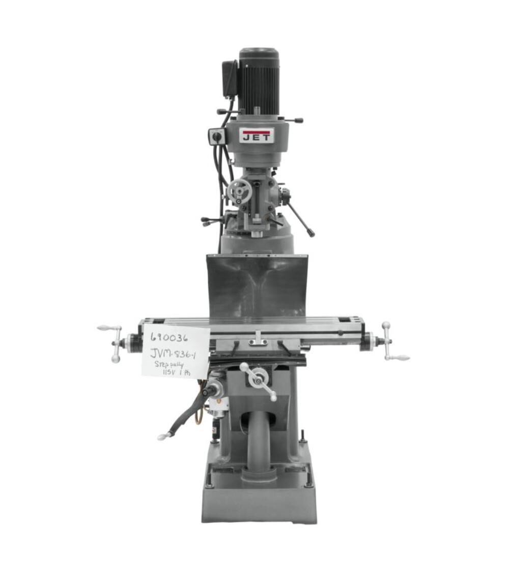 JET JVM-836-1 Step Pulley Milling Machine 115V 1PH, large image number 5