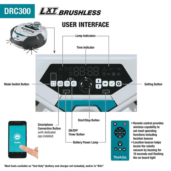 Makita 18V X2 (36V) LXT Smart Robotic HEPA Vacuum Kit, large image number 16