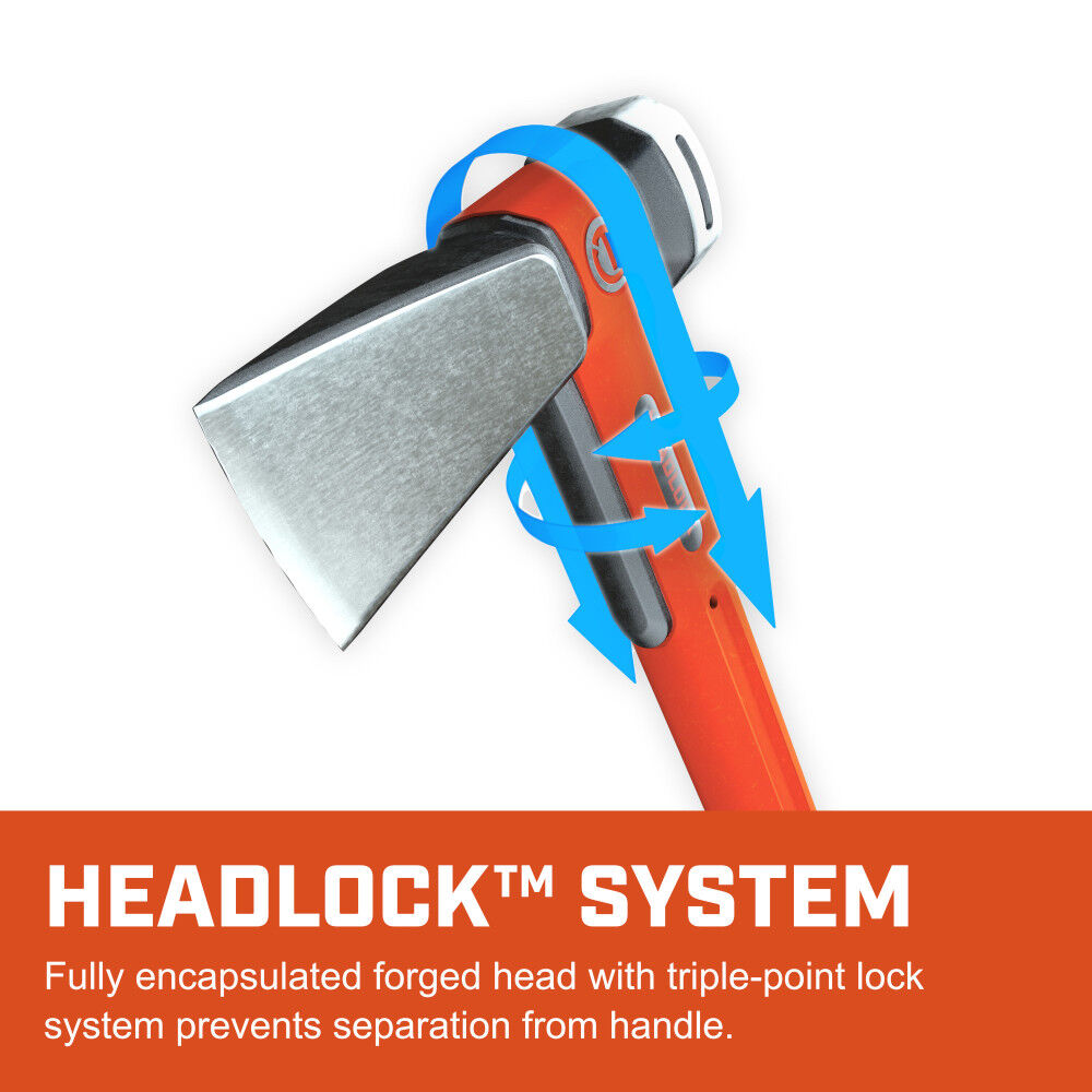 Crescent HEADLOCK 8lb Fiberglass Splitting Maul with 36in Handle, large image number 2