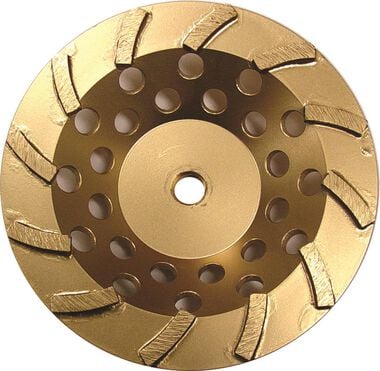 Diamond Products 7 In 12 Segment Standard Gold Spiral Turbo Cup Grinder 12 Segments, large image number 0