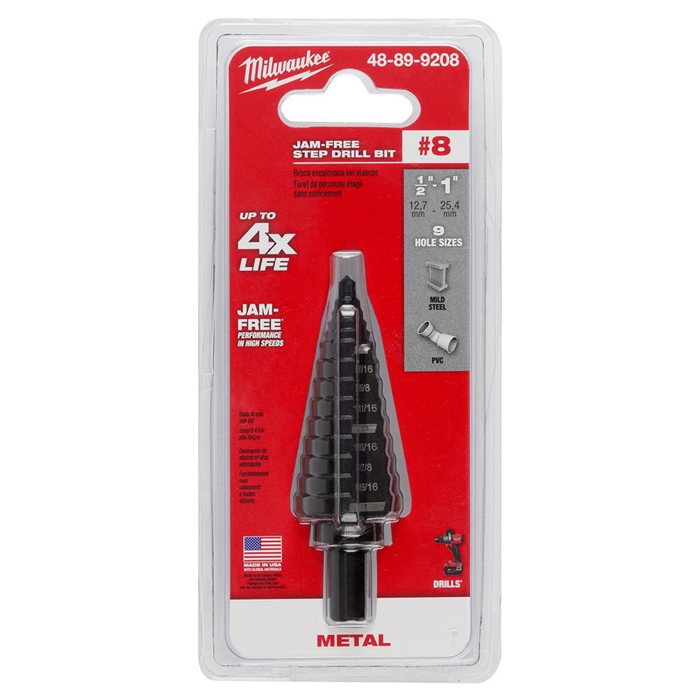 Milwaukee #8 Step Drill Bit 1/2 in. - 1 in. x 1/16 in., large image number 7