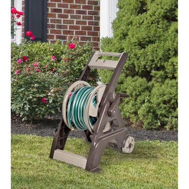 Ames Fold-Down Handle Reel Easy 175 Ft. Poly Hose Cart 2385580