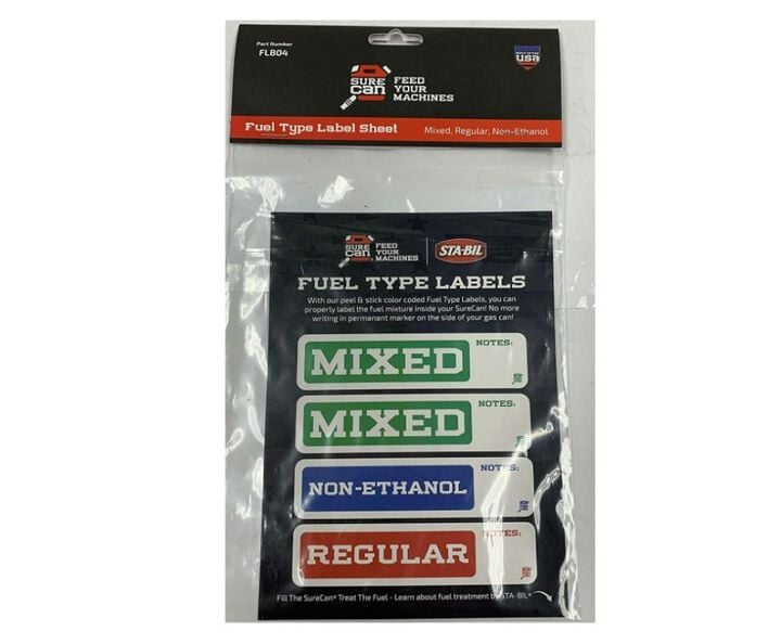Surecan Fuel Type Label Sheet