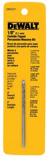 DEWALT 1/8in x 3in DRILL BIT PREMIUM PERCUSS, small image number 1
