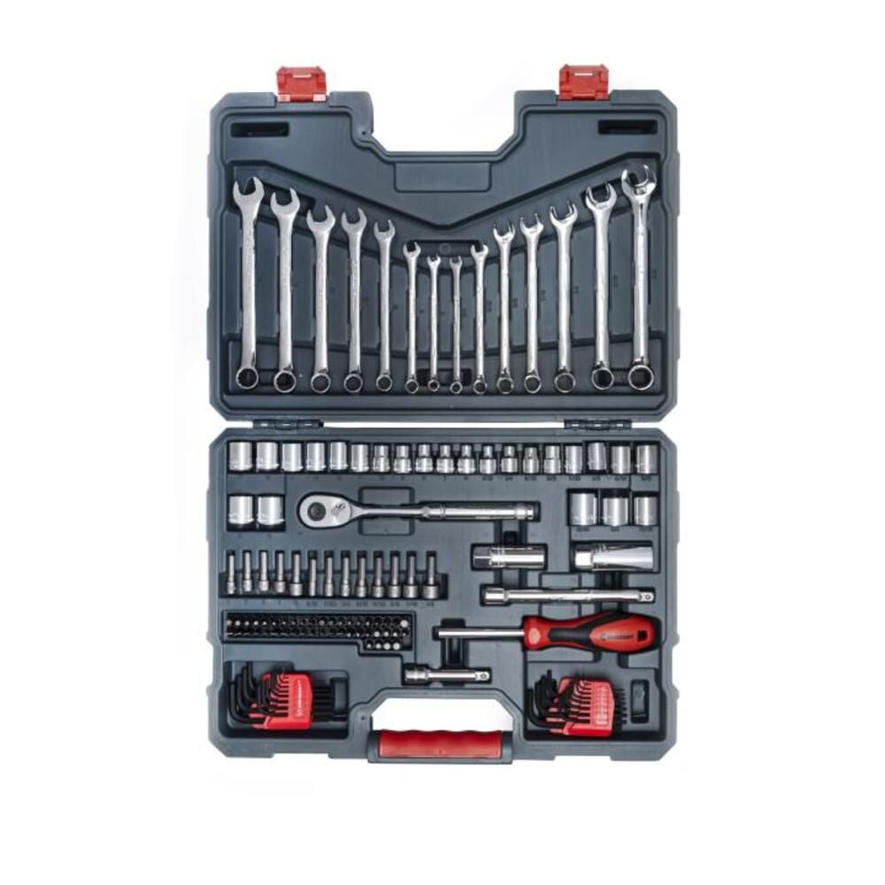 Crescent 128 Pc 3/8in Drive 12 Point Standard SAE/Metric Mechanics Tool Set, large image number 1