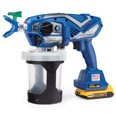 Graco Ultra Handheld Airless Paint Sprayer with DEWALT XR 20V Battery