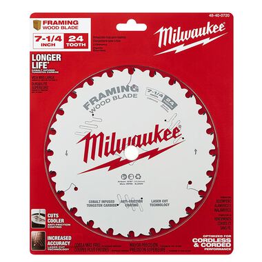 Milwaukee 7-1/4 in. 24T Framing Circular Saw Blade, large image number 5