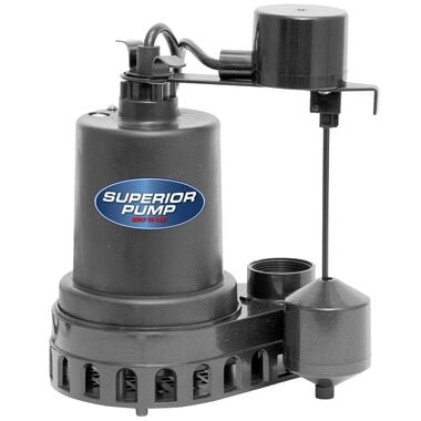 Superior Pump 1/2 HP Thermoplastic Sump Pump with Vertical Switch