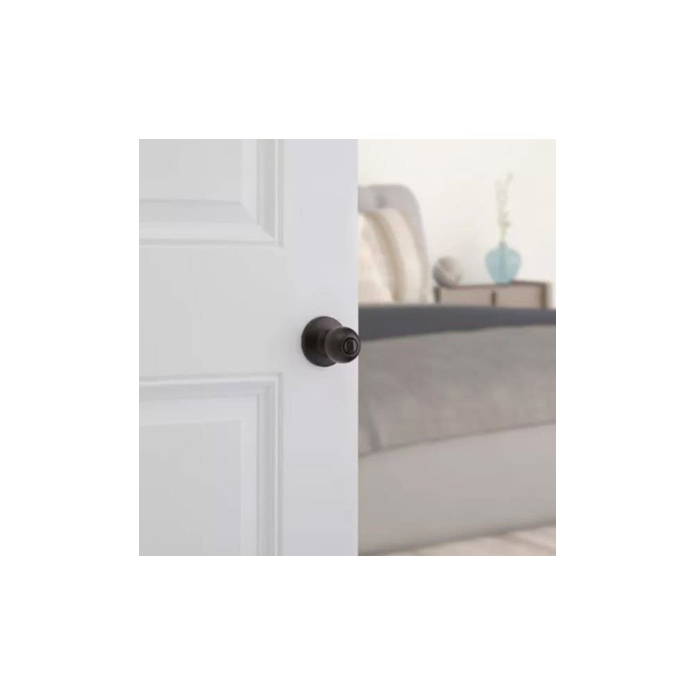 Kwikset Venetian Bronze Bed/Bath Polo Privacy Door Knob, large image number 5
