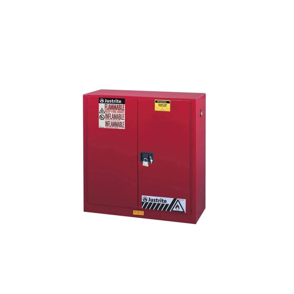 Justrite 40 Gallon Red Steel Manual Close Paint Safety Cabinet – 893011