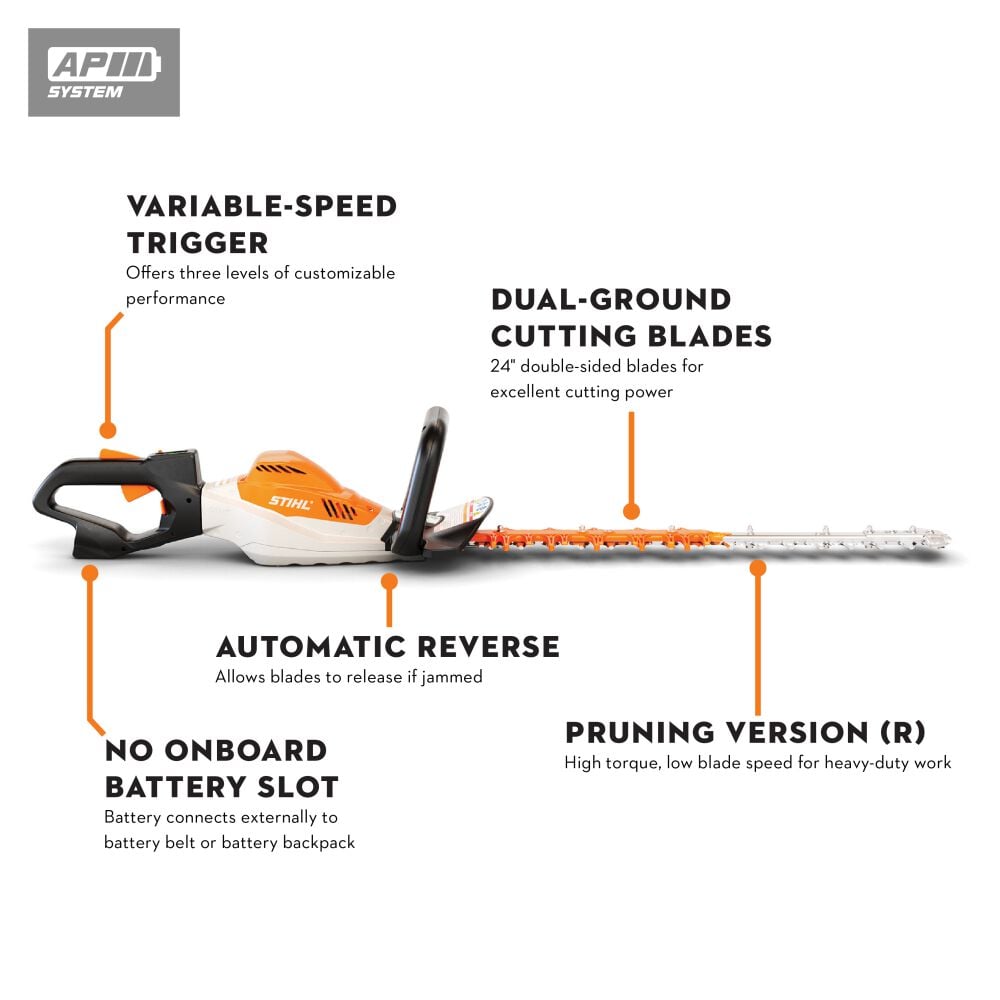 Stihl HSA 94 R 24in Hedge Trimmer Battery Powered (Bare Tool), large image number 2